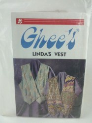 693 GHEE'S LINDA'S EMBELLISHED LINED VEST PATTERN SM-XL